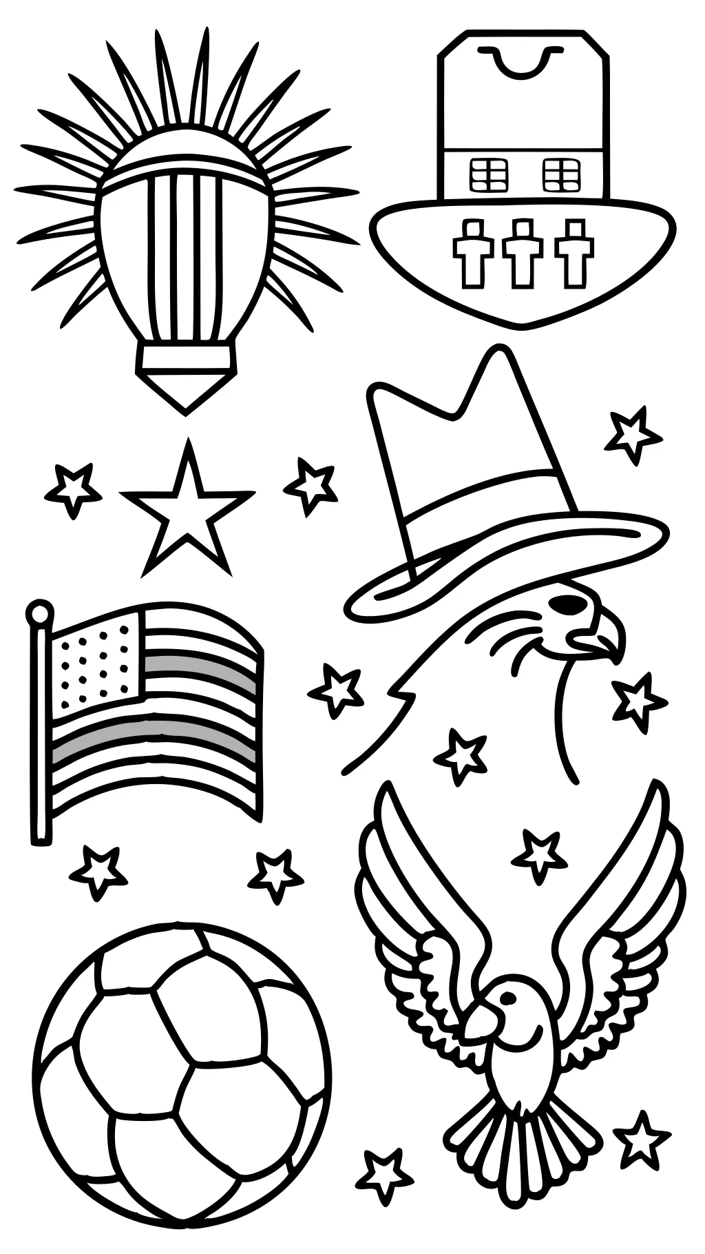 american symbols coloring pages